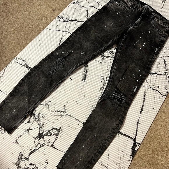 Womens acid wash skinny jeans